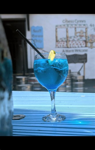 Step inside the walls of a medieval castle with us—then escape to paradise with the dreamy taste of a Blue Lagoon cocktail." 🍸✨ P.S. Don’t miss the magic at the very end! | Black Boy Inn