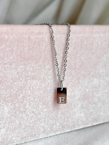 Initial Necklace - Silver - Etsy Australia