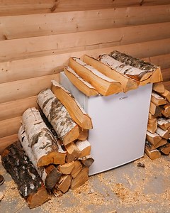 Hiding A Fridge Under Logs | Girly Panda