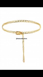 ✅GOLD CHAIN BELT . ✅ADJUSTS TO ALL SIZES . 📞 256780430882 . #goldbelt #accessories #gold #belt #chainbelt #womenbelt #belting #belts #shopnow #wedeliver #freesize | HALO Collections