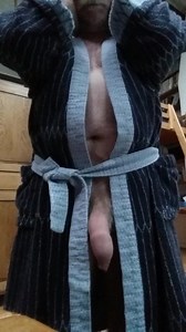 With abd without bathrobe