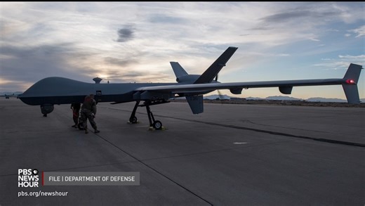 The United States says an American drone was harassed by a Russian fighter jet over the Black Sea for 30 minutes before it eventually had to be brought down. Nick Schifrin has been following it all. https://to.pbs.org/3yEflx2 | PBS NewsHour