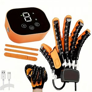 Rehabilitation Robot Glove for Stroke, Robotic Hand Stroke Recovery Equipment, Fingers Strength Training Device for Hemiplegia, Strength Adjustable