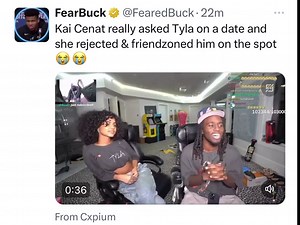 Kai Cenat asks Tyla out on a date while live and gets rejected and friendzoned