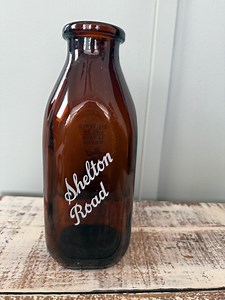 Shelton Road Shelton, Connecticut Amber Glass Quart Size Milk Bottle - Etsy Canada