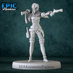 Miniature | Pirate Female Shooting - Dnd Miniature for Tabletop Games - Premium Dnd Miniature - Dungeons and Dragons - 3D Printed - Etsy