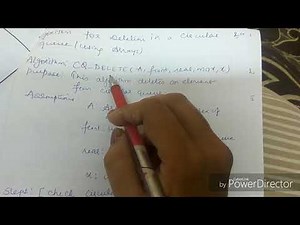 Deletion algorithm of circular queue-lecture51