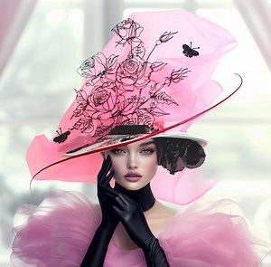 Butterfly Kiss Hat - Fascinator, Pink, Tulle, Butterflies, Black, Flower, Floral, Line Art, Royal, Ascot, Racing, Dubai Cup, Melbourne - Etsy Canada