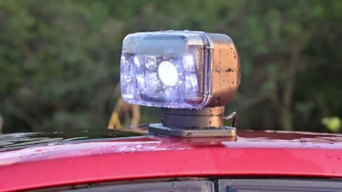 Go Light Spotlight for Truck, AMZWOLF 7 Strong Magnets Remote Marine Search Lights, Auto-Reset 360 Rotating Remote Spotlight for Boats Fire Truck Offroad Pickup and Car - White