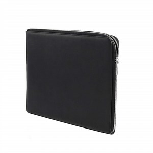 [Hot Item] Zippered Black File Folder Bag Portable Laptop Case Slim Leather Tablet Sleeve