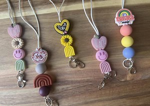Silicone Bead Teacher Lanyard: Breakaway Clasp, Lightweight - Etsy Canada