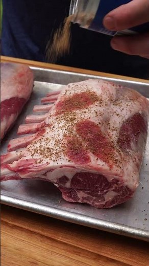 Rack of Lamb with Cranberry Bourbon Sauce #lamb #recipe #foodie #grilling #holiday