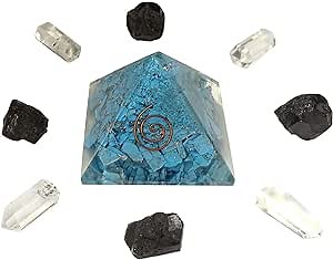 Harmonize Turquoise Pyramid Orgone Reiki Healing Crystal Chakra Energy Generator