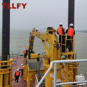 [Hot Item] 3 Ton to 25 Ton Certificate Straight Boom Hydraulic Ship Deck Telescopic Boom Barge Crane for Sale