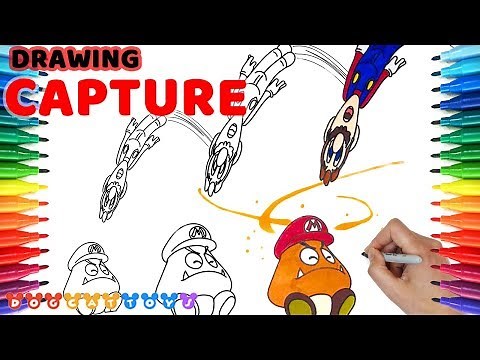 How to Draw Super Mario Odyssey, Capture Scene #102 | Drawing Coloring Pages for Kids
