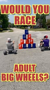 Adult Bigwheel Racing #challenge #games #bigwheels | Tom Mabe