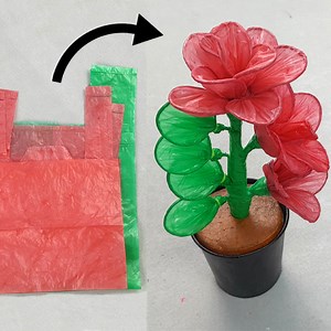 DIY Recycled Plastic Flowers | Easy Plastic Bag Crafts | Rana Craft