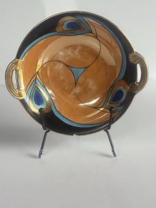 Vintage Noritake Lustreware Schale im Pfaudesign - Etsy.de