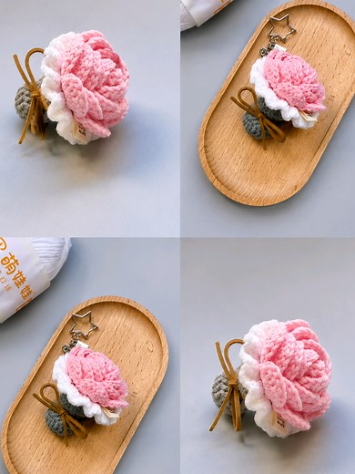 Ramo de rosas crochet: mini ramo en 1 pieza paso a paso