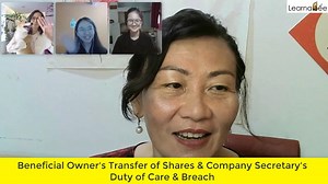 [Webinar - (English) Beneficial Owner's Transfer of Shares & Company Secretary's Duty of Care & Breach ] For complete training, click here -> https://www.learnabee.com/p/bo-transfer-of-shares/ If you belum bayar, click here to sign up (RM 29) https://sso.teachable.com/secure/292166/checkout/2846533/bo-transfer-of-shares Payment inclusive of Unlimited Replay, Download of PDF Slides or Notes, Certificate of Completion to manually claim your CPD/CPE points. Training Duration: 3 hours 45 mins Master