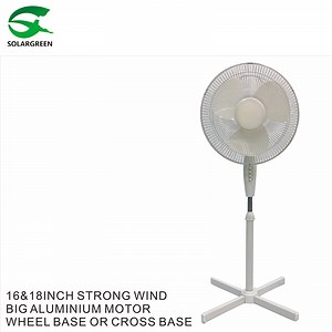 [Hot Item] 16" 18" Solar AC DC12V Charging Fan Portable Rechargeable Stand Fan