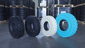 [Hot Item] 18 Inch Electrical Forklift Drive Solid Rubber Wheels 18X7-8 with Rims Assembly