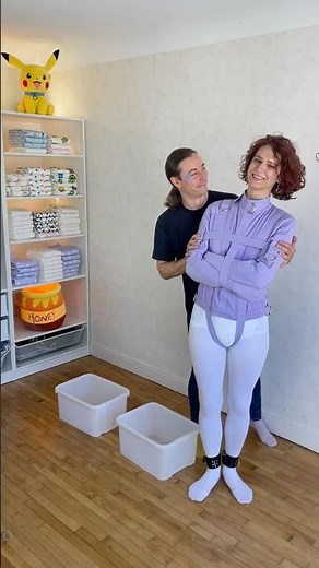 Who’d want to jump in a box and come out all tied up? #abdl #diaper #bondage #straitjacket