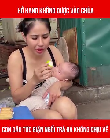 Mặc đồ hở hang không được vào chùa, con dâu tức giận ngồi trà đá không chịu về | Bẹp Hà