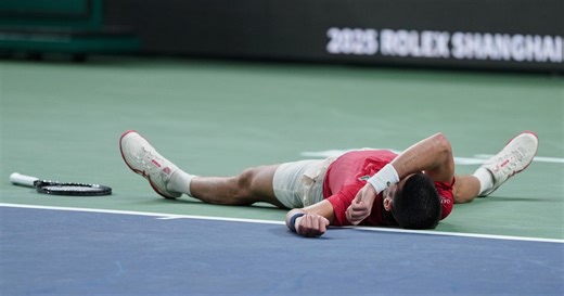 Djokovic collapses in Shanghai sweatbox but still wins