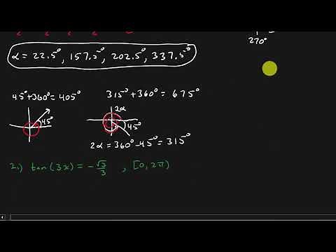 Trigonometry - Equations Involving Multiple Angles
