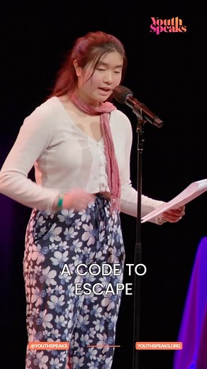 Teen Poetry Slam 2023 Finals: Lauren. To support youth voice and poetry that transcends from the stage, click the link in our bio! #Poetry #YouthPoets #BNV #BraveNewVoices #YouthSpeaks #AAPIVoices #AAPI | Youth Speaks