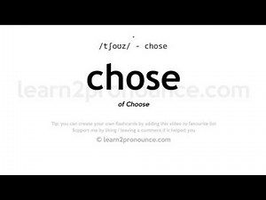 Pronunciation of Chose | Definition of Chose