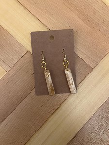 Gold Colored Rectangle Earrings - Etsy Canada