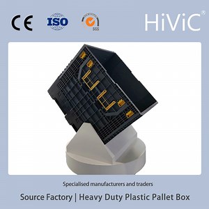 [Hot Item] Industry Use Collapsible Plastic Pallet Boxes 1200X800 Plastic Foldable Bins Bulk Container with Lid 1200*1000*810mm