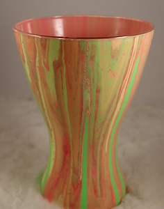 Large Upcycled Flower Vase Painted in Neon Green, Neon Pink, and Neon Orange. 8" Tall - Etsy Canada