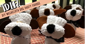 DIY Washcloth Dog Party Favors