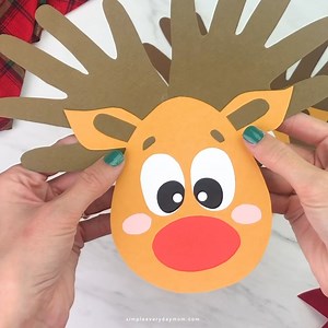 🖐️ Reindeer Handprint Craft ✂️ Get the template on the blog | Simple Everyday Mom