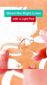 Struggling to see the cut lines when weeding? This is my favorite trick for weeding glitter vinyl. | JenniferMaker.com