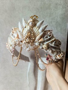 Gold Mermaid Crown. Birthday Crown Adult. Goddess Festival Sea Shell Crown. - Etsy