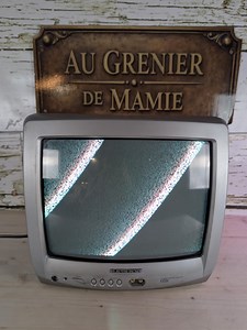 Téléviseur Rétro 13" Electrohome (2006) – Écran CRT Argenté – Idéal Gaming Vintage & Décoration Retro – Modèle EH8022C - Etsy France
