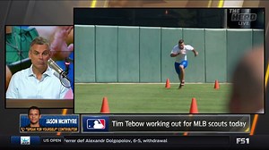 318K views · 986 reactions | Straight from the Tim Tebow workout, Jason McIntyre 100% buys Tebow the baseball player. #TheHerd | The Herd | Facebook