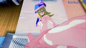 Dark Magician Girl and Yugi Mutou intense sex&period; - Yu-Gi-Oh&excl; Duel Monsters Hentai