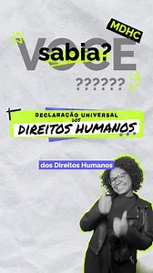 Celebrando 75 anos da Declaração Universal dos Direitos Humanos! Vamos explorar seus 30 artigos, começando com dignidade e igualdade. Juntos por um mundo justo, igualitário e sem discriminação! ✨ #DireitosHumanos75anos #Dignidade #Igualdade #MDHC | Direitos Humanos e Cidadania