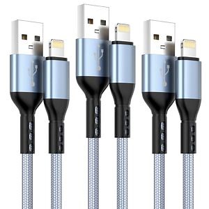 [Hot Item] Lightning Cable Fast Charging Nylon Braided USB Charging Cable High Speed Transfer Cord for Mobile Phone