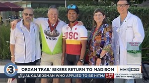 'Organ Trail' couple returns to Madison after biking 1,500 miles for kidney donation awareness