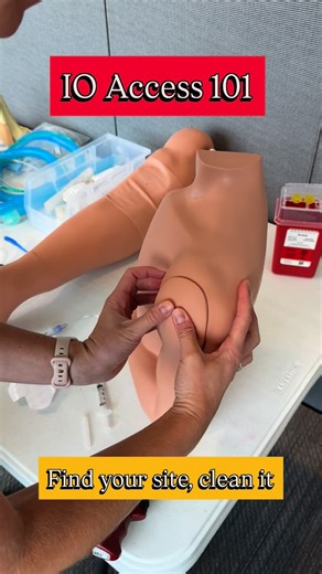 The Prehospitalist on Instagram: "Bzz bzz. Leave your IO tips and pearlsI’ll start: the pink needle is trash. **Note that manikin anatomy is not super accurate. Humeral head in real humans is more proximal**"