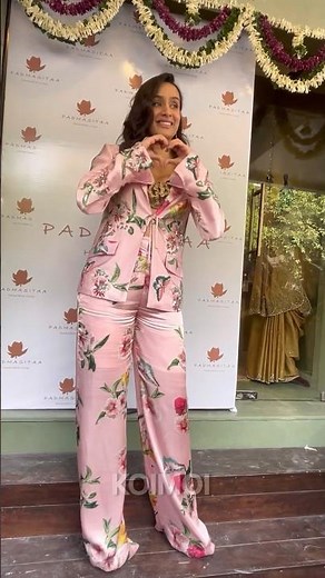 Shraddha Kapoor blossoms in pink floral suit! 💖 #shraddhakapoor #bollywood #koimoi