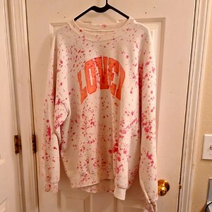 Sweatshirt LOVER pink White XL