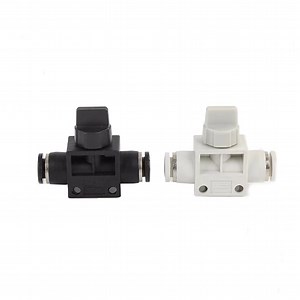 [Hot Item] Hvff Air Pneumatic Hand Valve Fitting Two-Way Flow Limiting Quick Connector Flow Limiting Speed Controller Air Tube Fitting