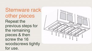 Rustic State Vigo Wine Glass Rack Under Cabinet - Wine Glass Holder Under Cabinet Wooden Stemware Holders - 4 Adjustable Rows - Up to 12 Wine Glass Capacity - 12 Inch Depth - Natural